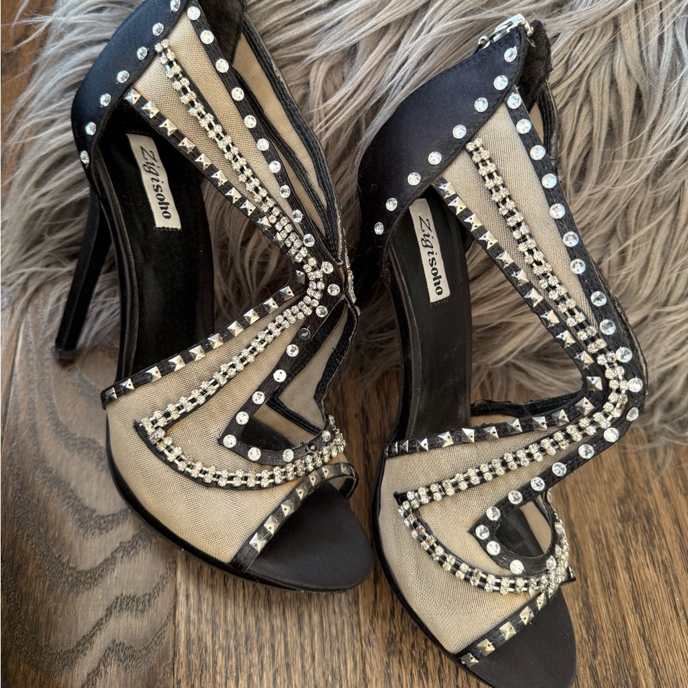 Ziggy embellished strappy sandals 8.5